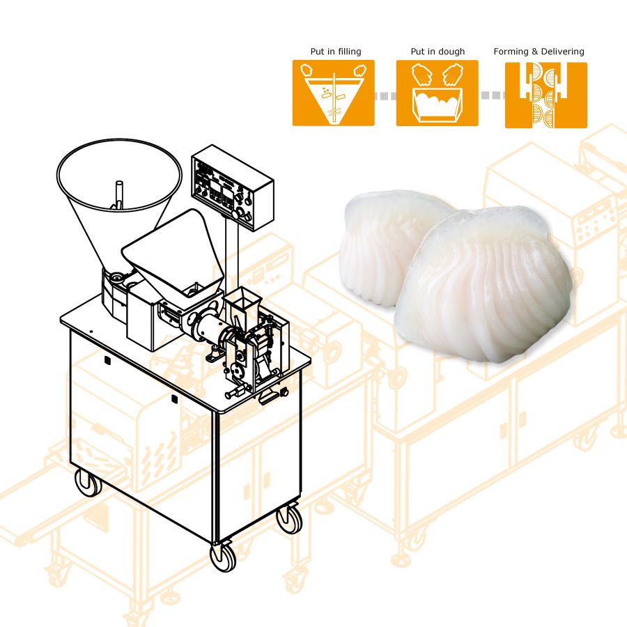 ANKO'nun uzman ekibi, son teknoloji Otomatik Dumpling Makinesi kullanarak yenilikçi şekilde yeni Har Gow ürünleri oluşturuyor ve yüksek kaliteli sonuçlar sunuyor