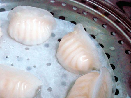 ANKO's machine maakte delicate gestoomde Har Gow die na het stomen doorschijnend lijkt