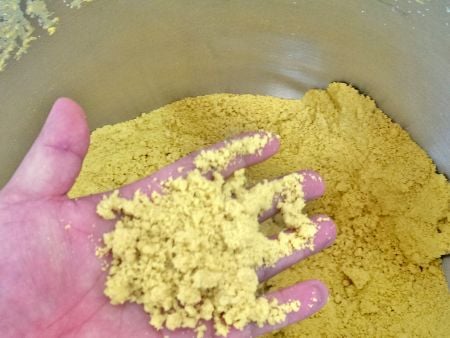 Der Teig wird mit dem richtigen Feuchtigkeitsgehalt geformt und reißt nicht während der Siomay-Produktion