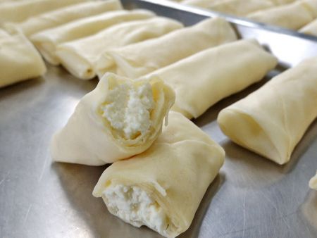 Cada Roll está completamente relleno de queso