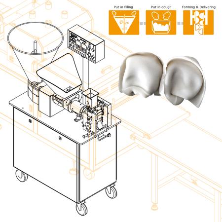 Diseño de Máquina Automática de Producción de Wonton de Shanghai para Resolver la Escasez de Mano de Obra