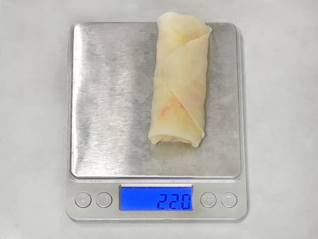 Mini Spring Rolls weigh between 22 to 26g