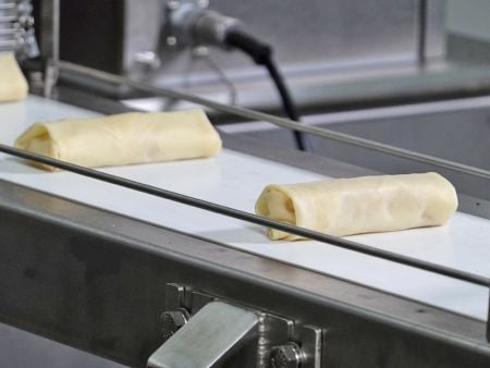 Perfectly formed Spring Rolls that closely resemble handmade