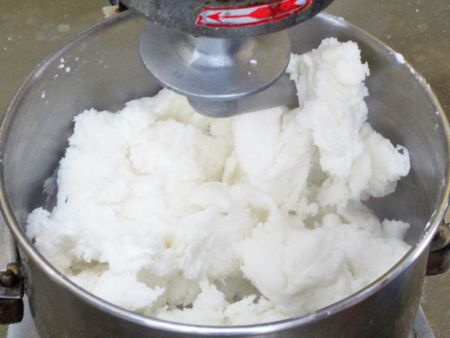 Prepare dough with a commercial mixer