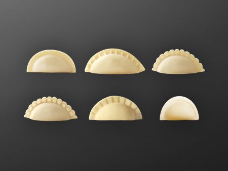 Products made with different half-moon-shaped molds