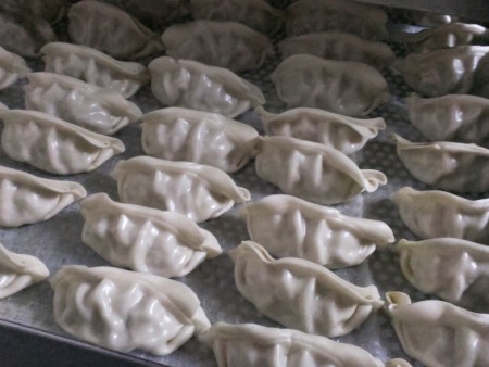 De Gyoza bleek perfect te zijn en bleef intact na het stomen