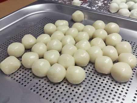 Tang yuan blijft na het koken perfect rond