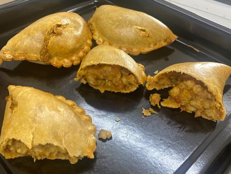 Den bagte kyllingepie oplevede fyldlækage