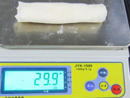 The final product weighs 30 grams (1.58oz)