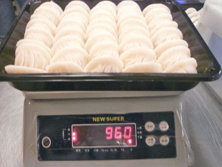 Iga pakitud Har Gow lõplik kaal vastab kliendi toote spetsifikatsioonidele