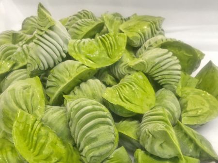 Bu donmuş Har Gow'ların kıvrımları hala net bir şekilde görülebilir