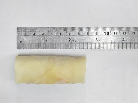 O comprimento de um Mini Rolo Primavera é de 7,3 cm