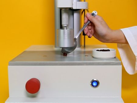 Tapiokapärlorna testas med en fysisk egenskapstestare