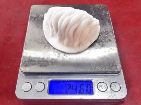 Kaal jääb vahemikku 23 kuni 25 g iga Har Gow kohta