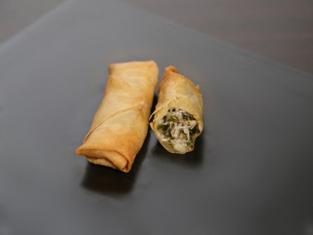Vegan Spring Rolls made with a bean sprout filling