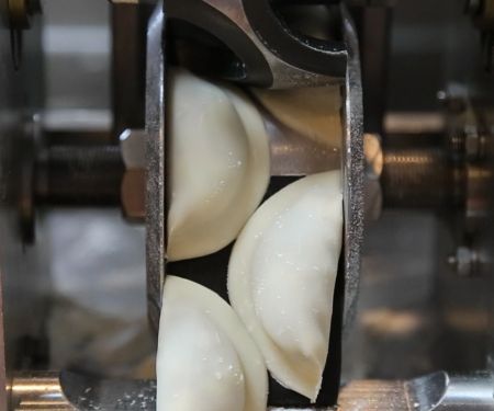 Vegetarian dumplings are formed perfectly after ANKO's recipe consultation
