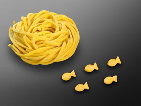 Fish-shaped noodles can be produced
