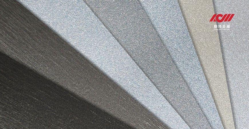 The surface is stable and textured PVC laminated metal series.