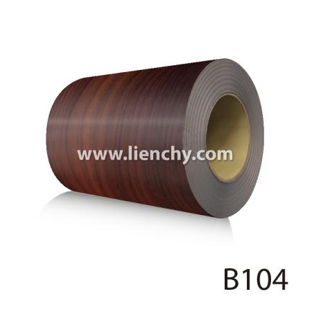 Red Cherrywood Grain PVC Pre-coated Metal coil