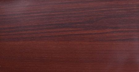 Red Cherry Wood Grain PVC Film Laminated Metal - The appearance of Red Cherry wood grain PVC laminated metal plate with slight black lines in the delicate red surface