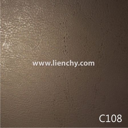 Película de metal laminado con PVC de piel de becerro marrón