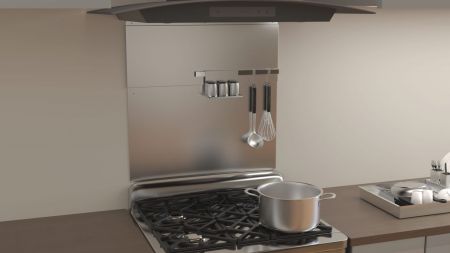 Metallische Küchenrückwand