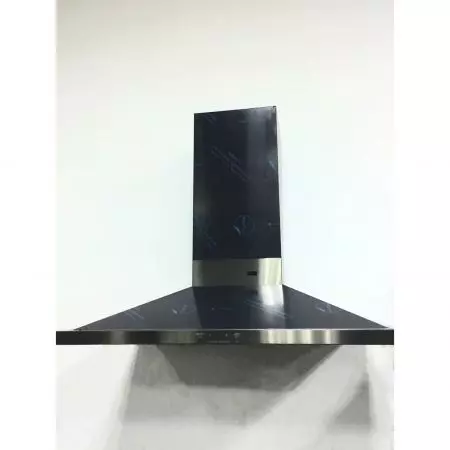 Using trendy black anti-fingerprint stainless steel as surface decoration, the front view of the neatly styled T-shape range hood