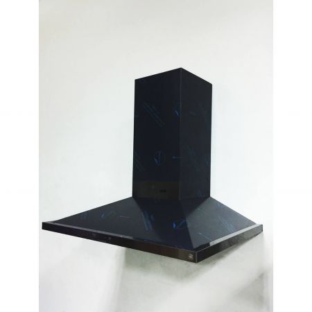 Using trendy black anti-fingerprint stainless steel as surface decoration, side view of the neatly styled T-shape range hood