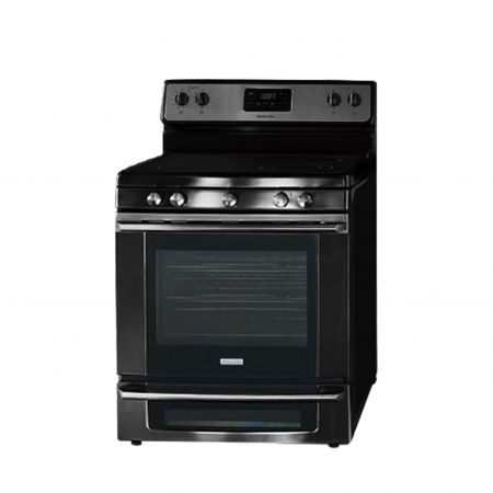 Gas Range using trendy black anti-fingerprint stainless steel as surface decoration