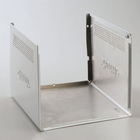 U-shaped computer case decorated with metallic series laminated metal plate