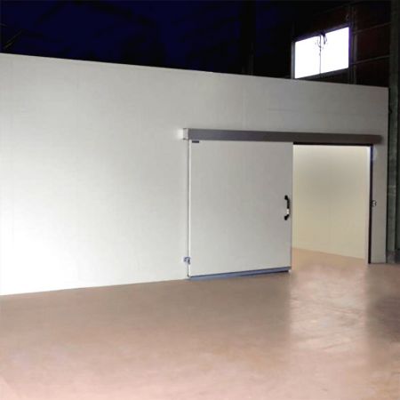 Laminated steel product for building material - freezer partition panel