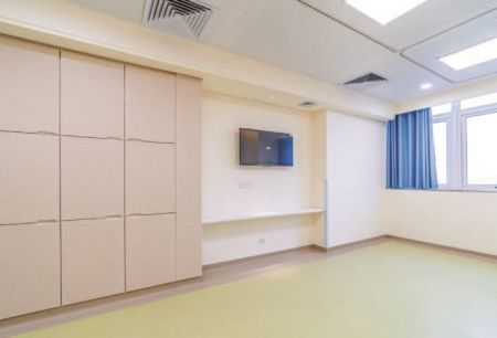 Hospital using PVF laminated metal to decorate interior walls