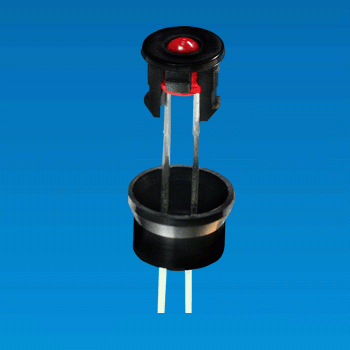 Soporte de cilindro LED de 2 pines Ø3 - Carcasa LED CLED-2P