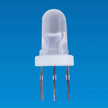 Ø5, 3 pin Cylinder LED Holder - LED Holder LED-1x3A