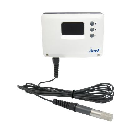 Sensor de temperatura e umidade tipo separado com sonda de detecção remota para ambientes de alta umidade