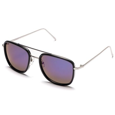 Óculos de sol unissex de metal - Armação de metal quadrada premium