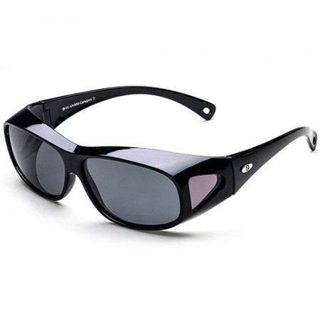 Gafas de sol polarizadas y negras grandes para usar sobre otras gafas - Gafas de sol polarizadas y negras grandes para usar sobre otras gafas