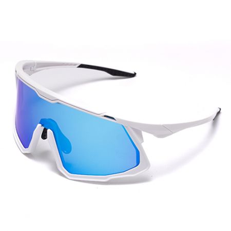 Gafas de sol deportivas de lente de una sola pieza con amplia visión y gran cobertura - Gafas de sol deportivas con gran lente de una sola pieza para deportes al aire libre