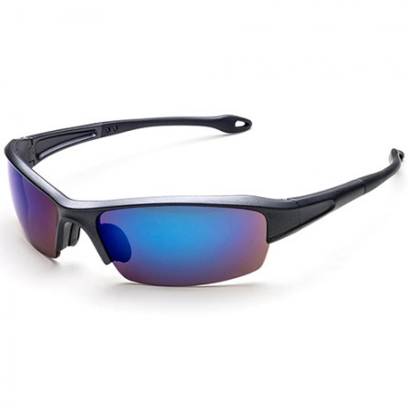 Halbgerahmte aktive Sport-Sonnenbrille - Aktive Sport-Sonnenbrille mit Wrap-Around-Design