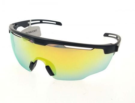 Gafas de sol deportivas unisex con semi armazón - Gafas de sol deportivas de lente de una pieza con semi armazón