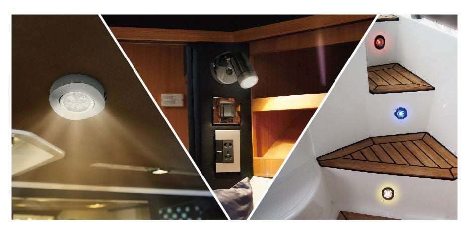12 V, 3 W LED-Spot-Leseleuchte für den Innenraum von Wohnmobilen