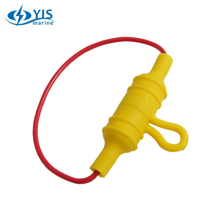 AGC In-Line Glass Fuse Holder With 18 AWG OFC Copper Wire - Marine Grade, Screw Connection