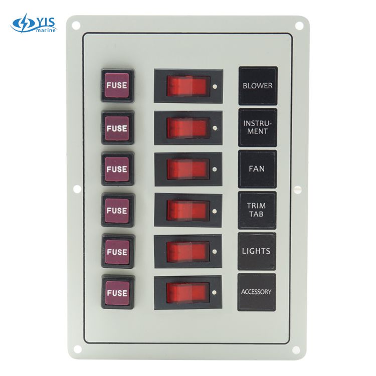6P Classic Switch Panel | Marine Toggle Switch Panels, Fuses, Circuit ...