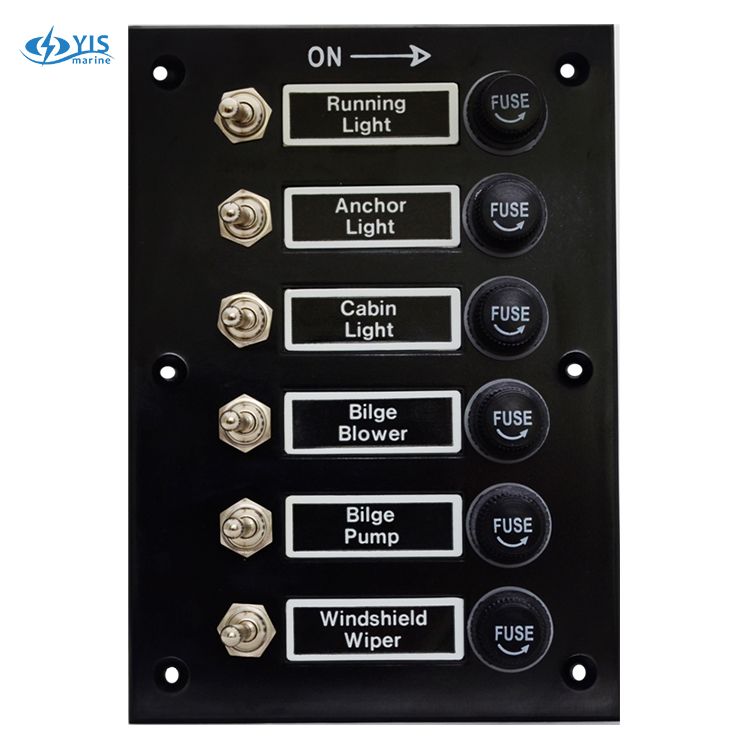 6P Toggle Switch Panel | Marine Toggle Switch Panels, Fuses, Circuit ...