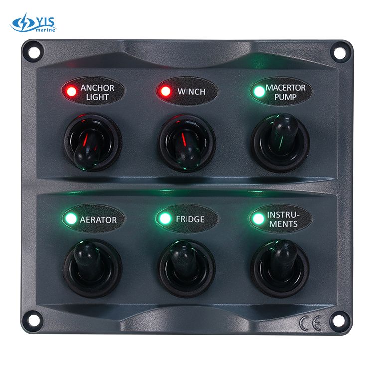 6p Toggle Switch Panel With Dual Led