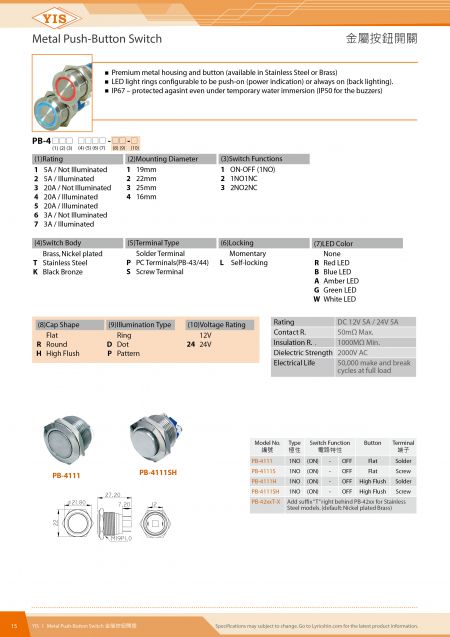Metal Push-Button Switch