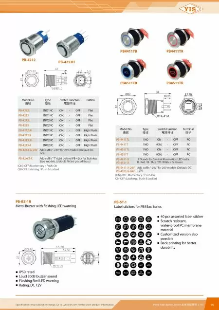 Metal Push-Button Switch