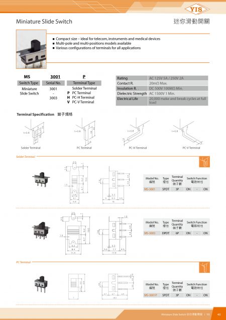 Miniature Slide Switch