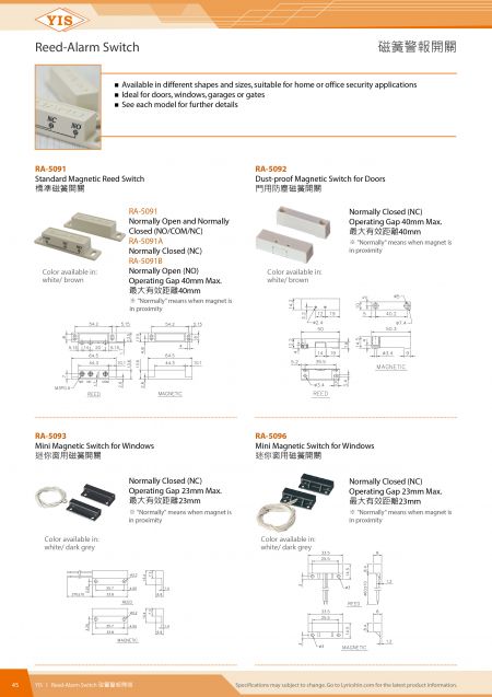 Reed-Alarm Switch