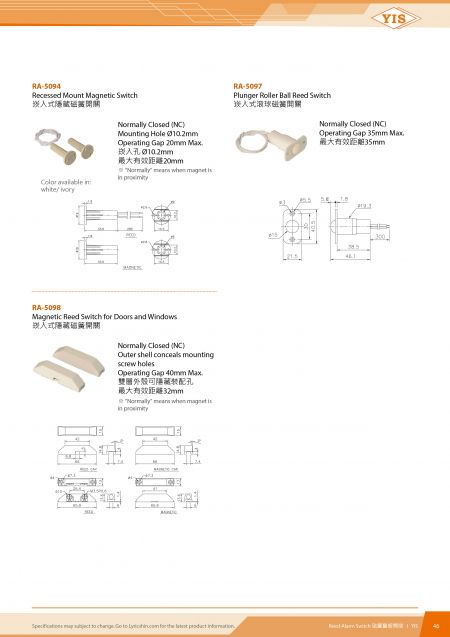 Reed-Alarm Switch